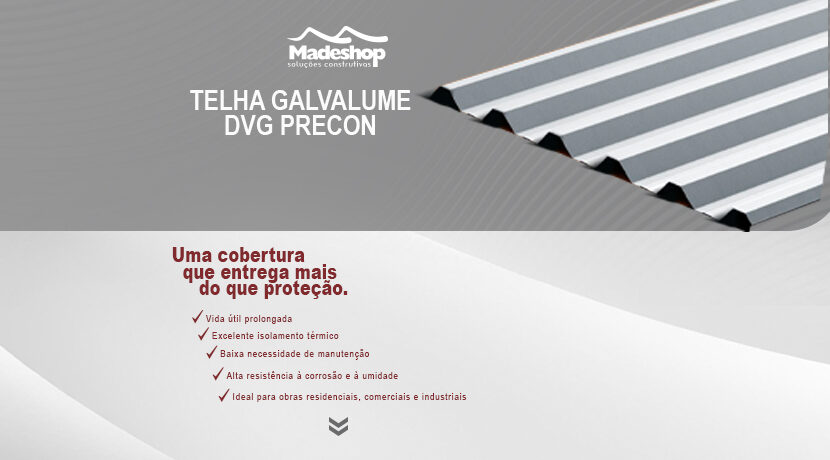 Telha Galvalume DVG PRECON
